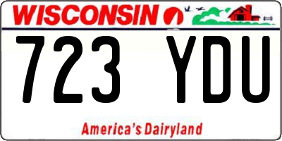 WI license plate 723YDU