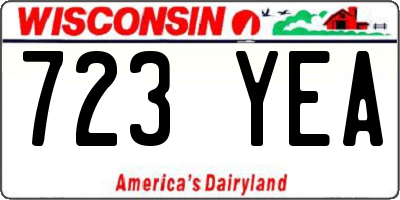 WI license plate 723YEA