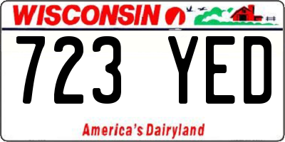 WI license plate 723YED