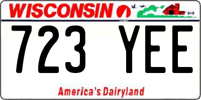 WI license plate 723YEE