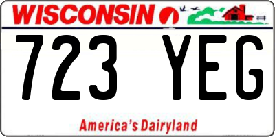 WI license plate 723YEG