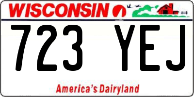 WI license plate 723YEJ
