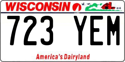 WI license plate 723YEM