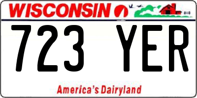 WI license plate 723YER