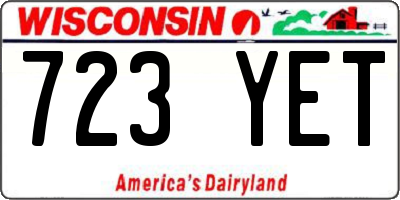 WI license plate 723YET