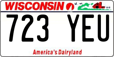 WI license plate 723YEU