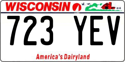 WI license plate 723YEV