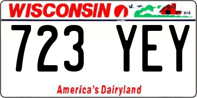 WI license plate 723YEY