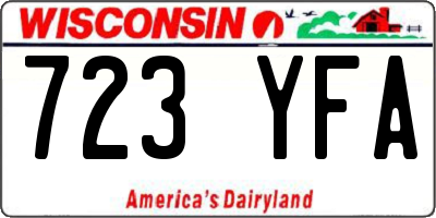 WI license plate 723YFA