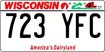 WI license plate 723YFC