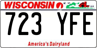 WI license plate 723YFE