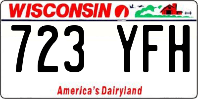 WI license plate 723YFH