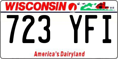 WI license plate 723YFI