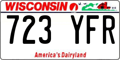 WI license plate 723YFR