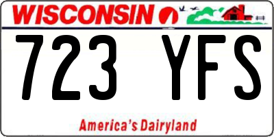 WI license plate 723YFS