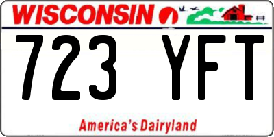WI license plate 723YFT