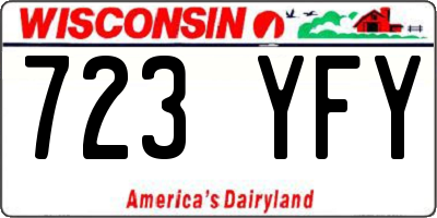 WI license plate 723YFY