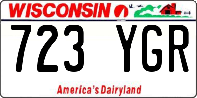 WI license plate 723YGR