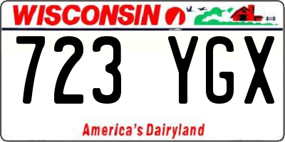 WI license plate 723YGX