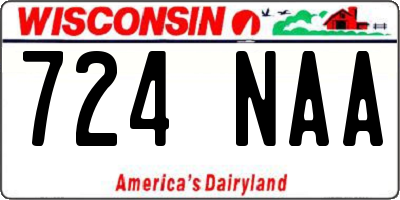 WI license plate 724NAA