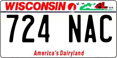 WI license plate 724NAC