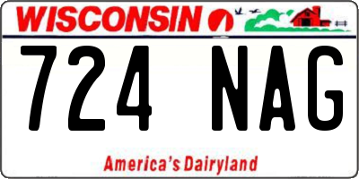 WI license plate 724NAG