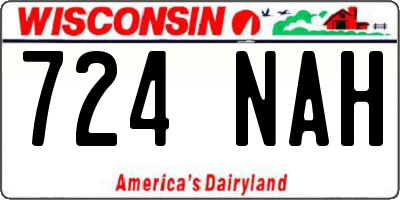 WI license plate 724NAH