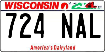 WI license plate 724NAL