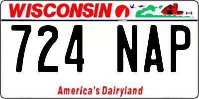 WI license plate 724NAP