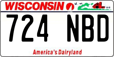 WI license plate 724NBD