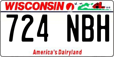 WI license plate 724NBH
