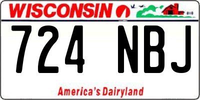 WI license plate 724NBJ