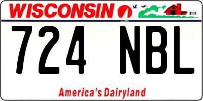 WI license plate 724NBL