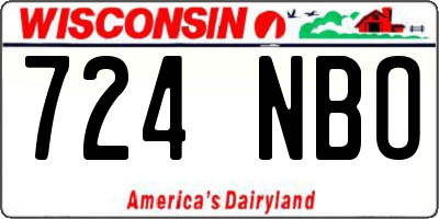 WI license plate 724NBO