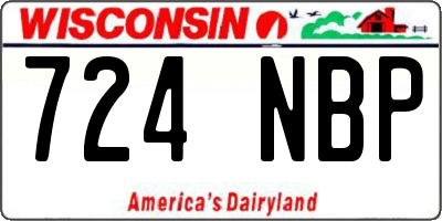 WI license plate 724NBP