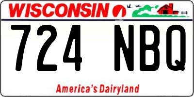 WI license plate 724NBQ