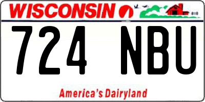 WI license plate 724NBU