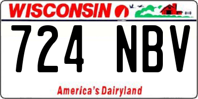 WI license plate 724NBV