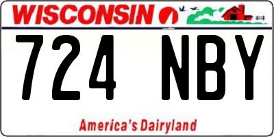 WI license plate 724NBY