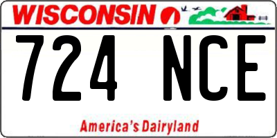 WI license plate 724NCE