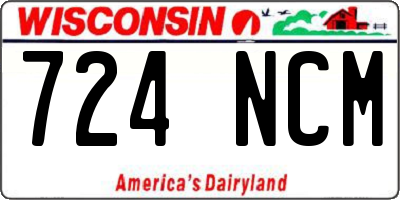 WI license plate 724NCM
