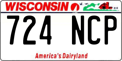 WI license plate 724NCP