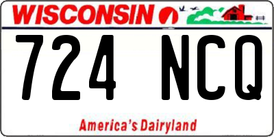 WI license plate 724NCQ