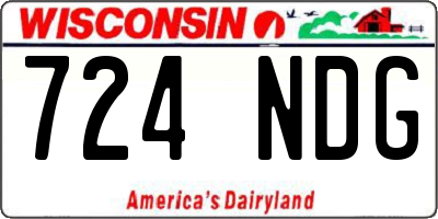 WI license plate 724NDG