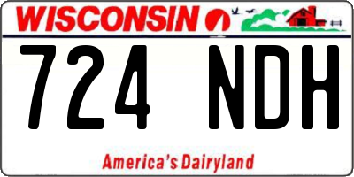 WI license plate 724NDH
