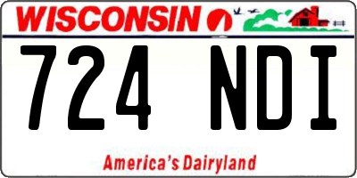 WI license plate 724NDI