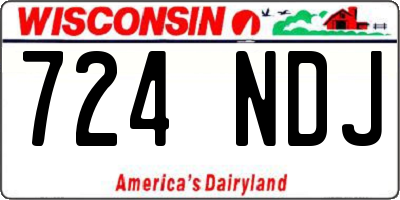 WI license plate 724NDJ