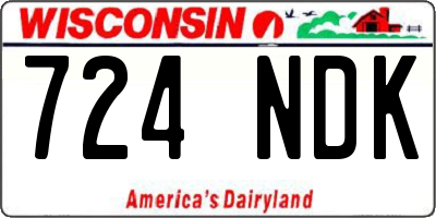 WI license plate 724NDK