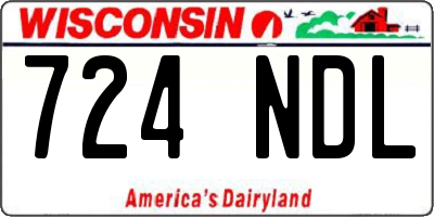WI license plate 724NDL