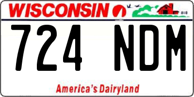 WI license plate 724NDM